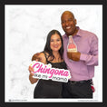 Load image into Gallery viewer, Two people holding a chingona prop sign by lush partys tudio
