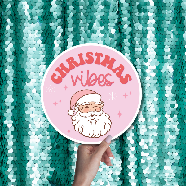 christmas vibes photo booth prop sign 