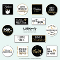 Load image into Gallery viewer, Collection of festive and classy photo booth props for christmas and holiday parties with various holiday-themed sayings by lush party studio

