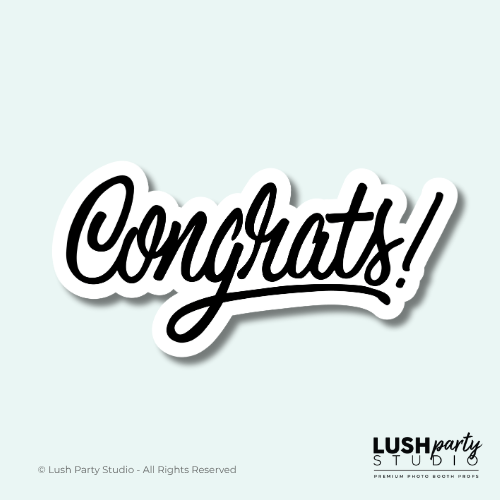 Congrats Congratulations Photo Booth Prop Word Sign