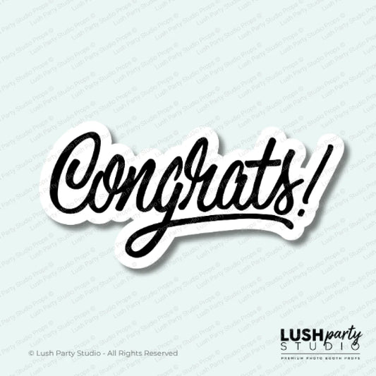 Congrats Congratulations Photo Booth Prop Word Sign