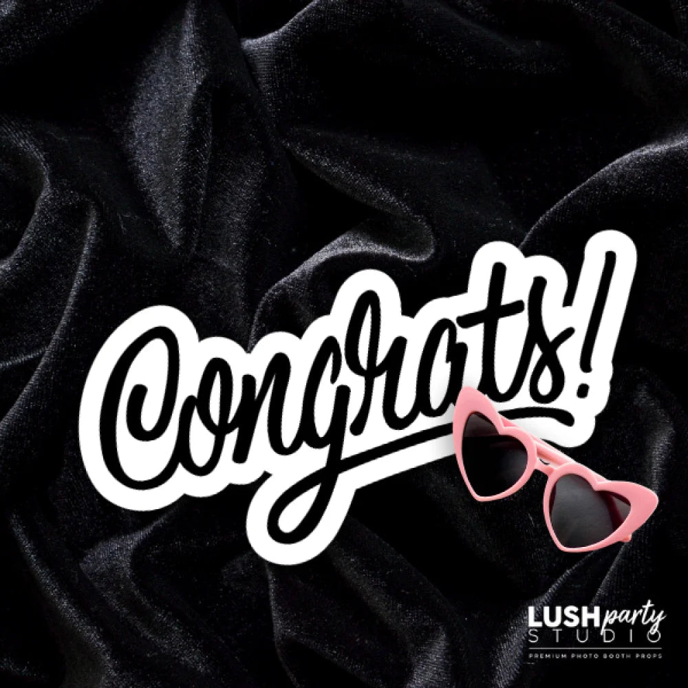 CONGRATS B&W - SINGLE PROP