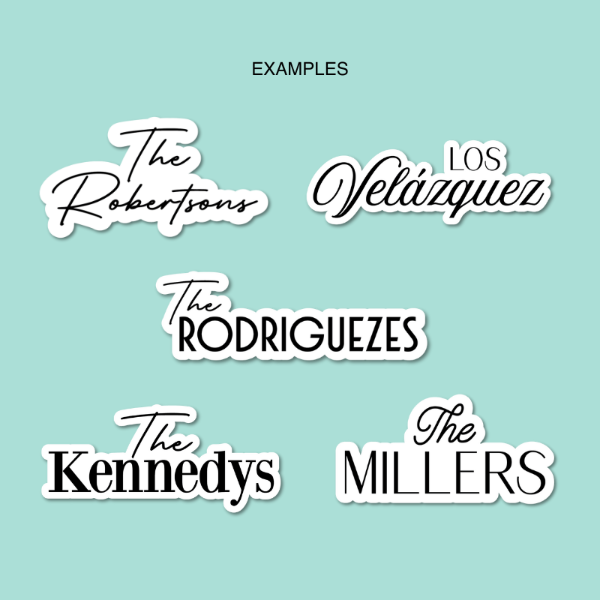 custom last name wedding photo booth props