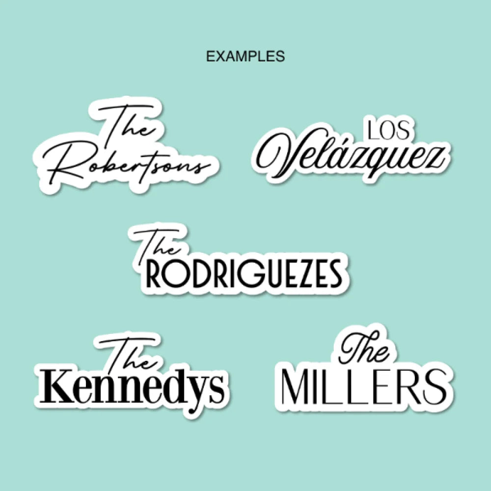 custom last name wedding photo booth props
