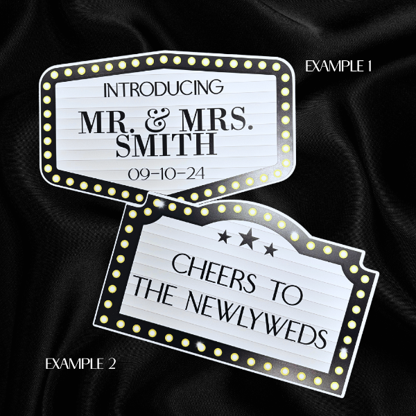 custom marquee photo booth props custom