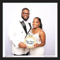 Load image into Gallery viewer, Man and woman in formal attire holding a sign with 'The New Couple' and a large diamond ring prop.
