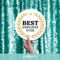 Load image into Gallery viewer, employee appreciation photo booth prop sign with 'Best Employee Ever' text by lush party studio
