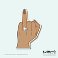 Load image into Gallery viewer, engagement ring finger photo booth prop sign for bachelorette parties, engagements and weddings
