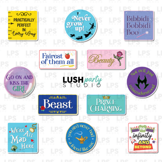 disney inspired photo booth prop signs