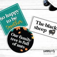 Load image into Gallery viewer, photobooth prop signs with humorous text by 'LUSH party studio'
