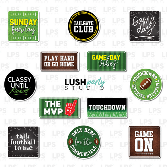 football super bowl Photo Booth Word Prop Sign