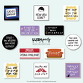 Load image into Gallery viewer, friends 90s photo booth prop bundle
