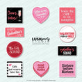 Load image into Gallery viewer, Collection of Galentine's Day themed photo booth props with humorous sayings by lush party studio
