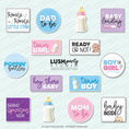 Load image into Gallery viewer, gender reveal baby-themed photo booth props by lush party studio
