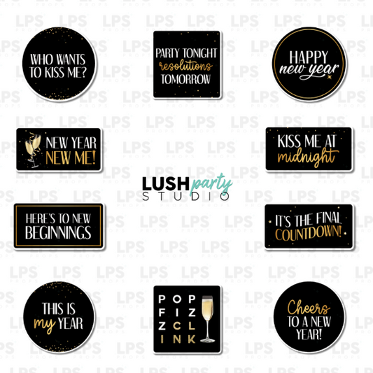 New Years Photo Booth Props