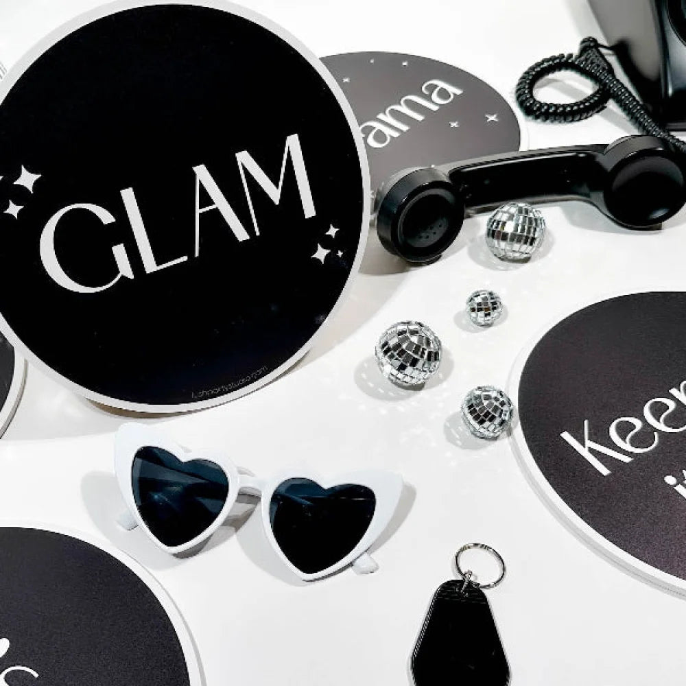 best glam vogue photo booth prop signs lush party studio