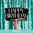 Load image into Gallery viewer, 'Happy Birthday' photo booth prop sign for elegant birthday parties by Lush Party Studio
