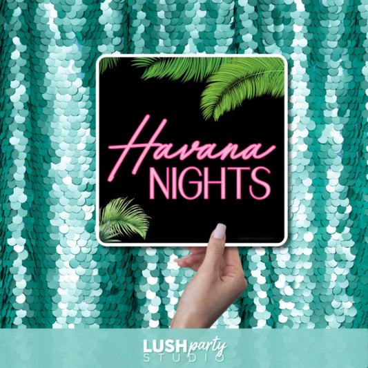 havana nights photo booth props for cuban style events by lush party studio