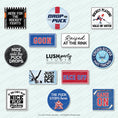 Load image into Gallery viewer, Collection of hockey-themed photo booth prop signs by lush party studio
