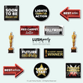 Load image into Gallery viewer, Hollywood Oscars Movie night Photo Booth Word Prop Bundle
