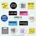 Load image into Gallery viewer, Collection of office corporate photo booth props with humorous sayings for parties and events

