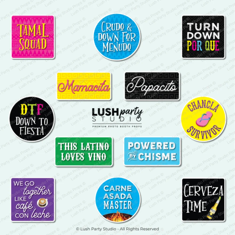 Latin mexican fiesta cinco de mayo Photo Booth Word Prop Signs