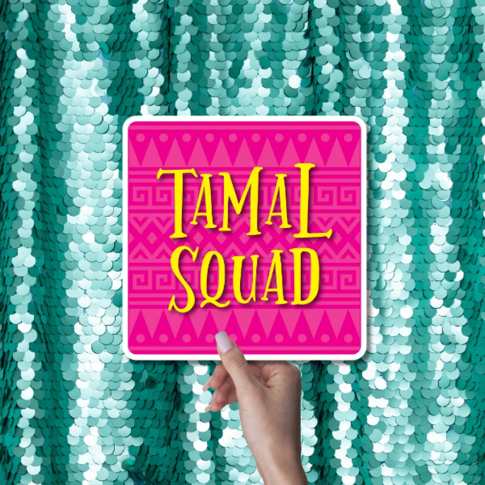 tamal squad photo prop by lush party studio