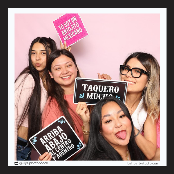 photo booth prop signs for fiestas, cinco de mayo and mexican parties by lush party studio