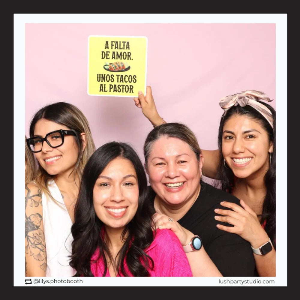 photo booth prop signs for fiestas, cinco de mayo and mexican parties by lush party studio