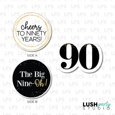 90th birthday  photo booth prop signs