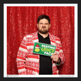 Load image into Gallery viewer, Man holding a 'Resting Grinch Face' sign at a xmas party photo booth
