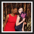 Load image into Gallery viewer, Two women posing with a neon photo booth prop sign sign by lush party studio
