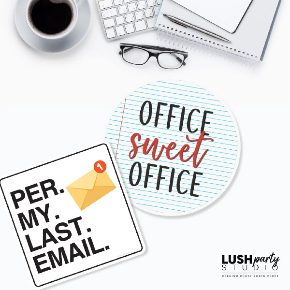 'Office sweet office' photo booth prop