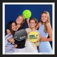 Load image into Gallery viewer, Four women posing with a pickleball photo booth props by lush party studio for sports events and parties
