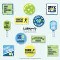 Load image into Gallery viewer, Collection of pickleball photo booth props for sports events and parties by lush party studio
