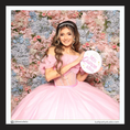 Load image into Gallery viewer, pink quinceañera with photo booth prop sign by lush party studio
