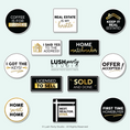 Load image into Gallery viewer, Set of real estate photo booth props with home selling and buying saying by lush party studio
