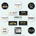 Load image into Gallery viewer, Set of real estate photo booth props with home selling and buying saying by lush party studio
