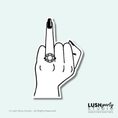 Load image into Gallery viewer, engagement ring finger photo booth prop sign for bachelorette parties, engagements and weddings
