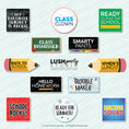 Load image into Gallery viewer, Set of  back-to-school photo props for first day of school parties and kids events by lush party studio
