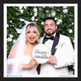 Load image into Gallery viewer, wedding photo booth props in spanish with recien casados text
