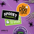 Load image into Gallery viewer, set of  kid-friendly Halloween photo booth props for parties and events. Lush Party Studio
