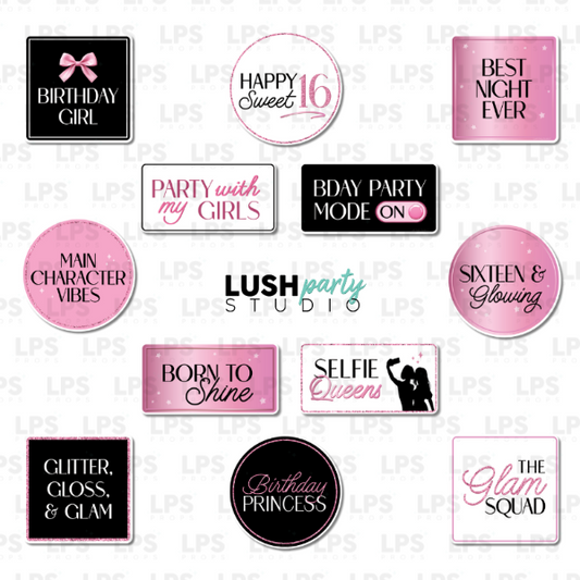 sweet 16 birthday photo booth prop signs