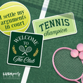Load image into Gallery viewer, Set of tennis photo booth props with funny sayings for sports tournaments and tennis events, by lush party studio
