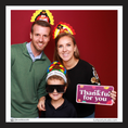 Load image into Gallery viewer, Family posing with Thanksgiving-themed props and a 'Thankful for you' prop sign by lush party studio
