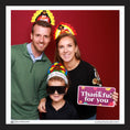 Load image into Gallery viewer, Family posing with Thanksgiving-themed props and a 'Thankful for you' prop sign by lush party studio
