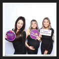 Load image into Gallery viewer, Three women holding thanksgiving photo booth prop signs by lush party studio
