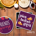 Load image into Gallery viewer, photobooth props with 'Friendsgiving' and 'Pies Before Guys' text by lush party studio
