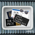 Load image into Gallery viewer, Tray with travel photo booth props by 'LUSH party studio'
