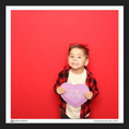 Load image into Gallery viewer, Child holding a heart-shaped photo booth prop sign with 'U R CUTE' text by lush party studio
